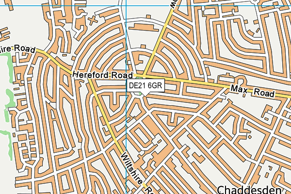 DE21 6GR map - OS VectorMap District (Ordnance Survey)