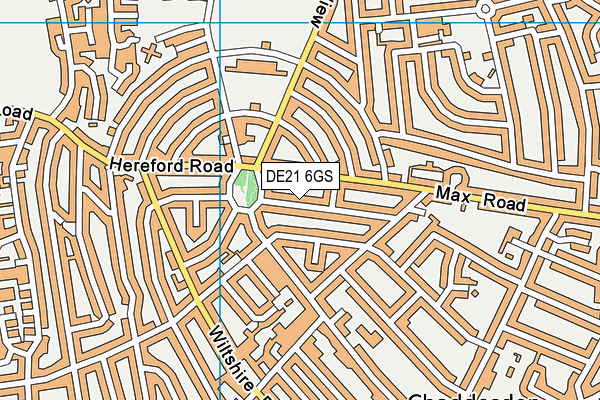 DE21 6GS map - OS VectorMap District (Ordnance Survey)