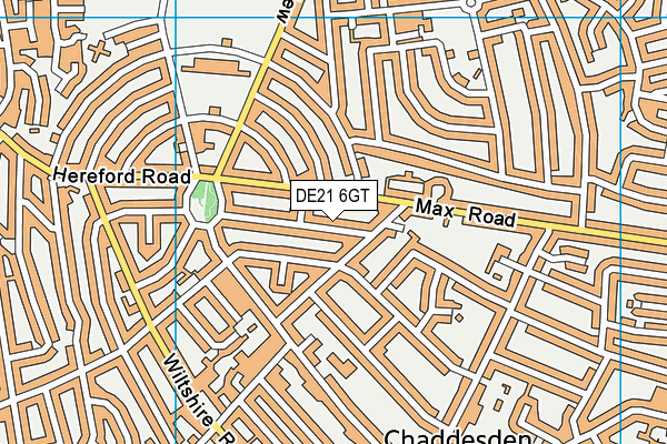 DE21 6GT map - OS VectorMap District (Ordnance Survey)