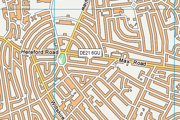 DE21 6GU map - OS VectorMap District (Ordnance Survey)