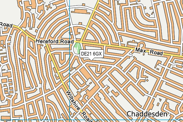 DE21 6GX map - OS VectorMap District (Ordnance Survey)