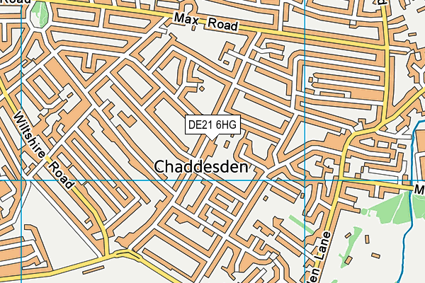 DE21 6HG map - OS VectorMap District (Ordnance Survey)