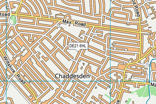 DE21 6HL map - OS VectorMap District (Ordnance Survey)