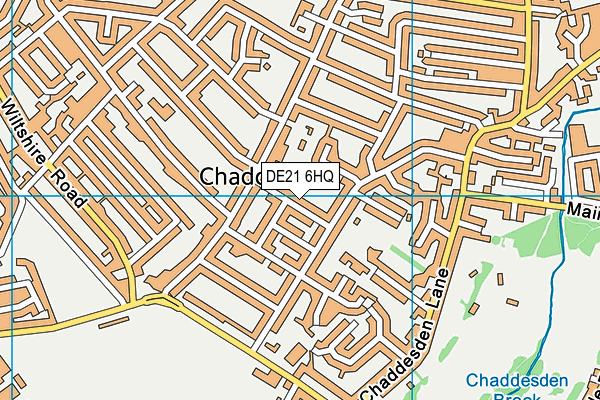 DE21 6HQ map - OS VectorMap District (Ordnance Survey)