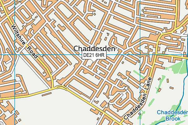 DE21 6HR map - OS VectorMap District (Ordnance Survey)