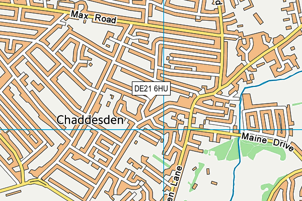DE21 6HU map - OS VectorMap District (Ordnance Survey)