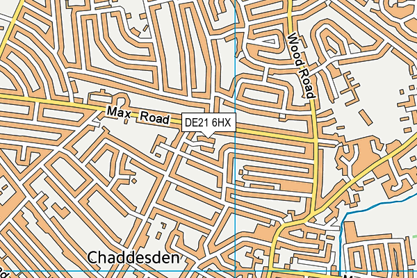 DE21 6HX map - OS VectorMap District (Ordnance Survey)