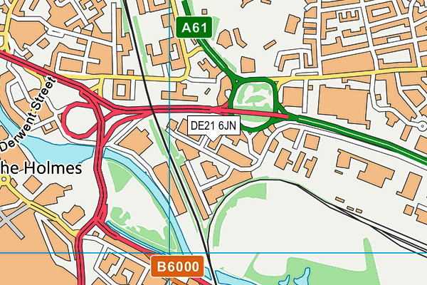 DE21 6JN map - OS VectorMap District (Ordnance Survey)