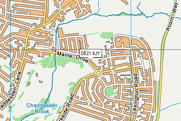 DE21 6JY map - OS VectorMap District (Ordnance Survey)