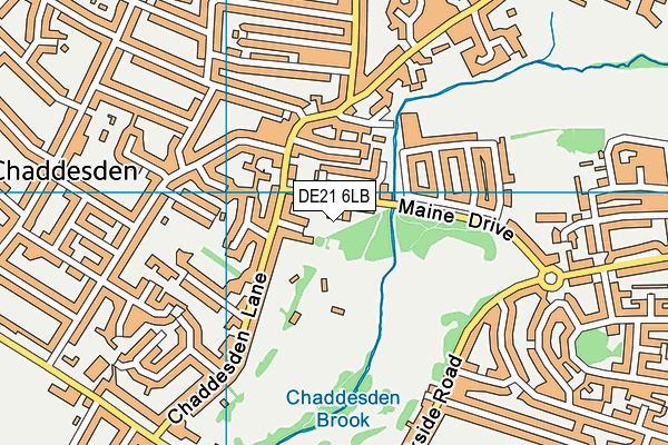 DE21 6LB map - OS VectorMap District (Ordnance Survey)