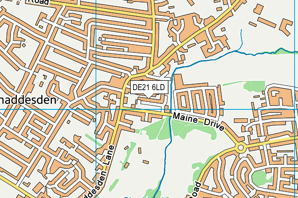 DE21 6LD map - OS VectorMap District (Ordnance Survey)