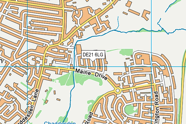 DE21 6LG map - OS VectorMap District (Ordnance Survey)