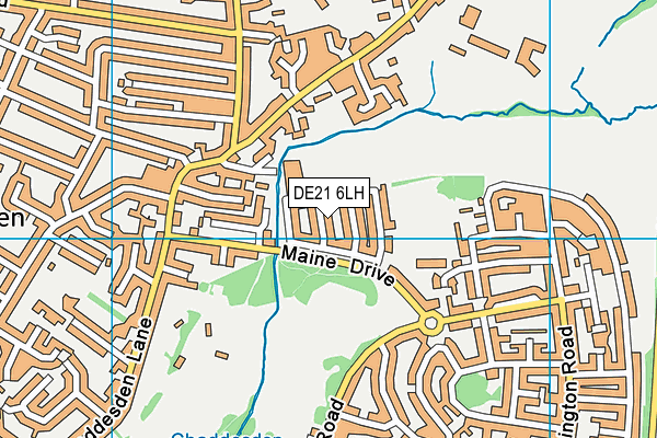 DE21 6LH map - OS VectorMap District (Ordnance Survey)