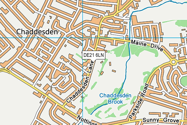 DE21 6LN map - OS VectorMap District (Ordnance Survey)