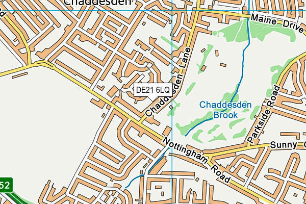 Chaddesden Park map (DE21 6LQ) - OS VectorMap District (Ordnance Survey)