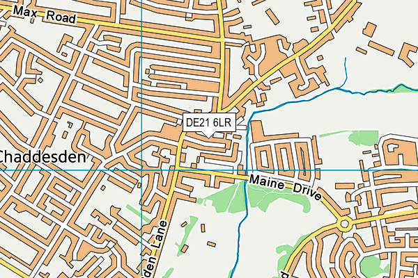 DE21 6LR map - OS VectorMap District (Ordnance Survey)