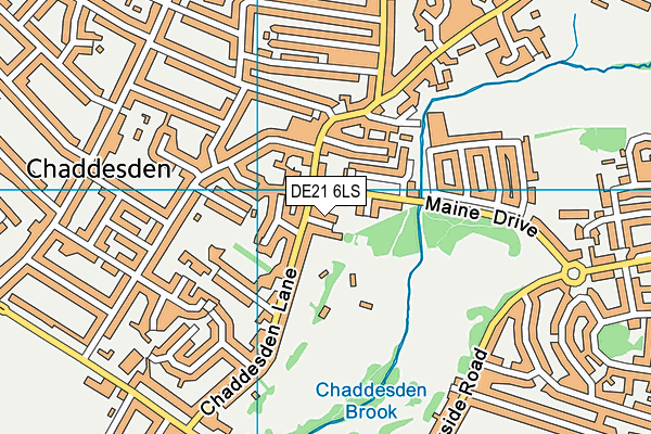 DE21 6LS map - OS VectorMap District (Ordnance Survey)