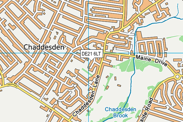 DE21 6LT map - OS VectorMap District (Ordnance Survey)