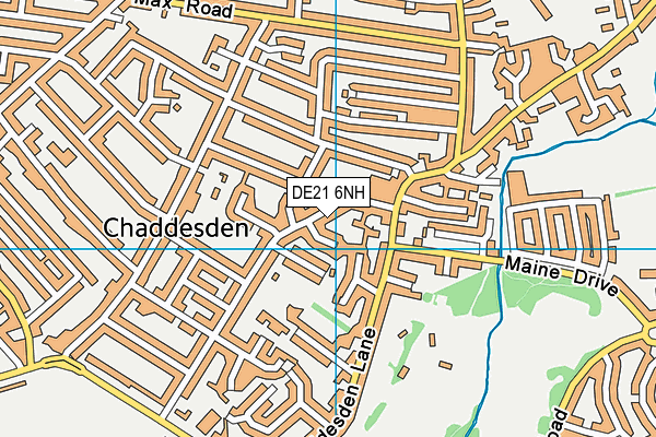 DE21 6NH map - OS VectorMap District (Ordnance Survey)
