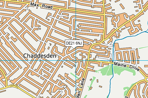 DE21 6NJ map - OS VectorMap District (Ordnance Survey)