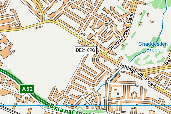 DE21 6PG map - OS VectorMap District (Ordnance Survey)