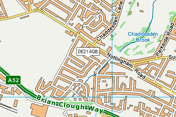 DE21 6QB map - OS VectorMap District (Ordnance Survey)