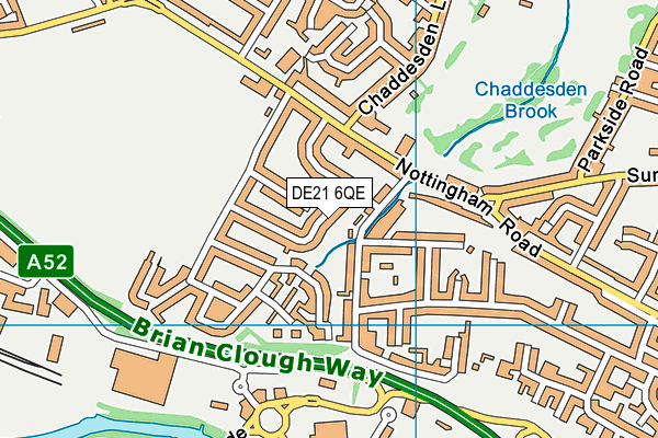DE21 6QE map - OS VectorMap District (Ordnance Survey)