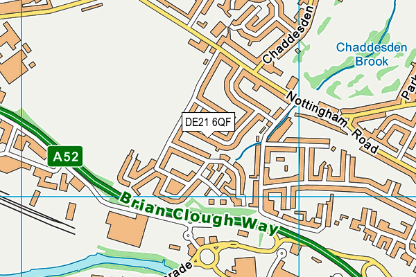 DE21 6QF map - OS VectorMap District (Ordnance Survey)