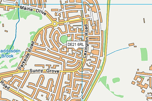 DE21 6RL map - OS VectorMap District (Ordnance Survey)
