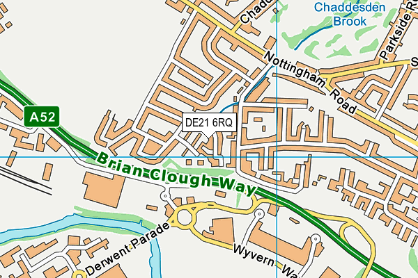 DE21 6RQ map - OS VectorMap District (Ordnance Survey)