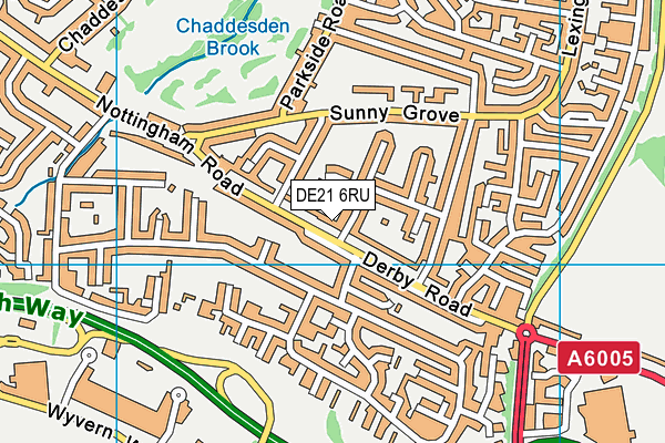 Map of CHADDESDEN FURNITURE AND CARPETS LTD at district scale