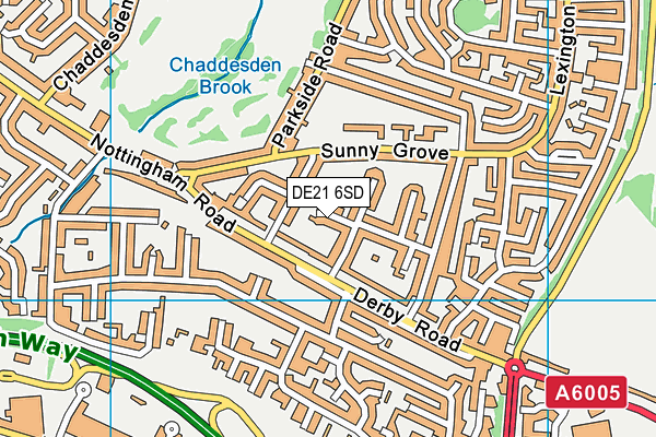 DE21 6SD map - OS VectorMap District (Ordnance Survey)