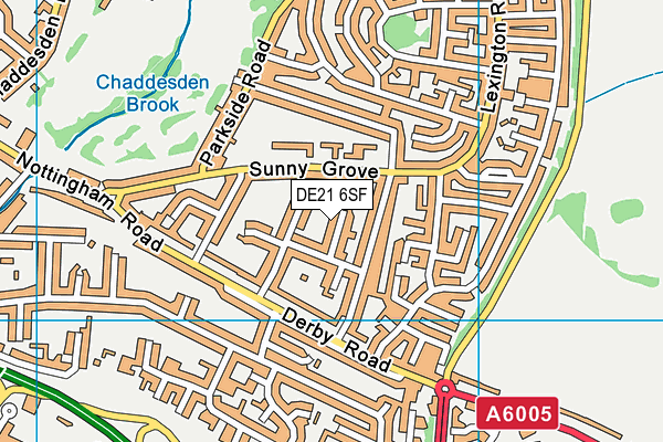 DE21 6SF map - OS VectorMap District (Ordnance Survey)