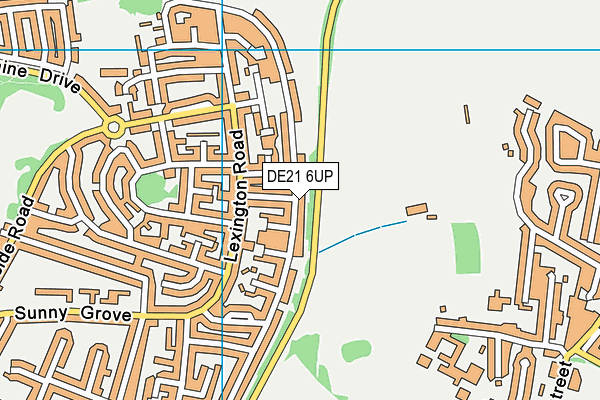 DE21 6UP map - OS VectorMap District (Ordnance Survey)
