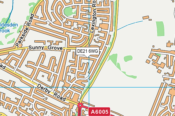 DE21 6WG map - OS VectorMap District (Ordnance Survey)