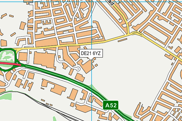 DE21 6YZ map - OS VectorMap District (Ordnance Survey)