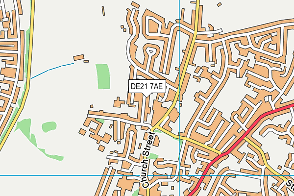 DE21 7AE map - OS VectorMap District (Ordnance Survey)