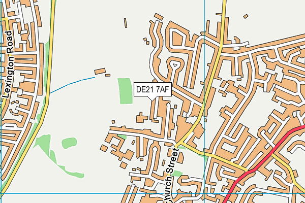 DE21 7AF map - OS VectorMap District (Ordnance Survey)