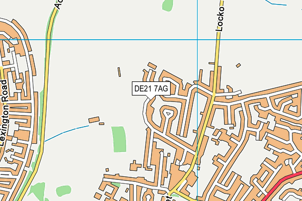 DE21 7AG map - OS VectorMap District (Ordnance Survey)