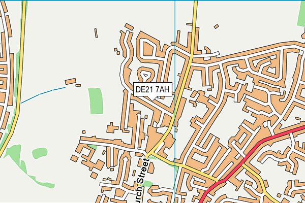 DE21 7AH map - OS VectorMap District (Ordnance Survey)
