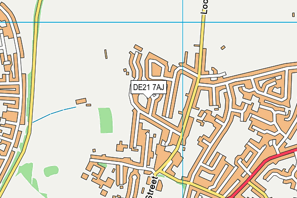 DE21 7AJ map - OS VectorMap District (Ordnance Survey)
