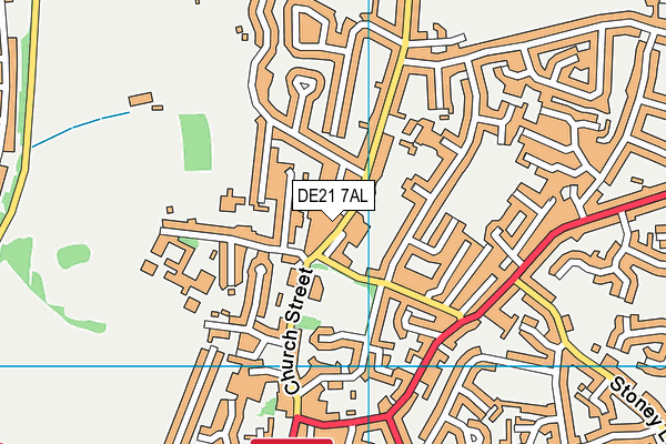 DE21 7AL map - OS VectorMap District (Ordnance Survey)