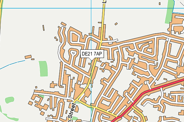 DE21 7AP map - OS VectorMap District (Ordnance Survey)