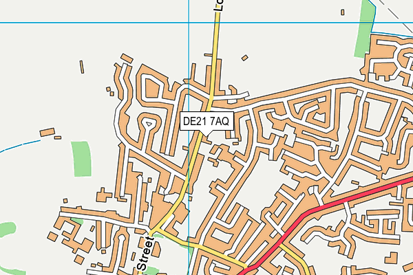 DE21 7AQ map - OS VectorMap District (Ordnance Survey)