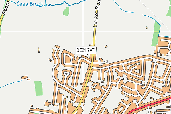 DE21 7AT map - OS VectorMap District (Ordnance Survey)