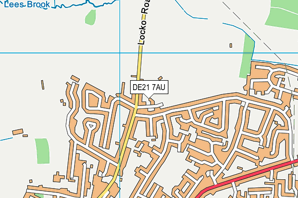 DE21 7AU map - OS VectorMap District (Ordnance Survey)