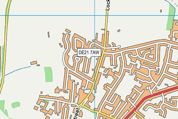 DE21 7AW map - OS VectorMap District (Ordnance Survey)