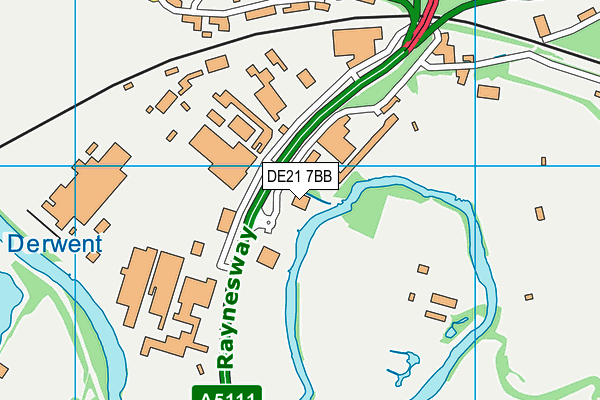 Alvaston And Boulton Cricket Club map (DE21 7BB) - OS VectorMap District (Ordnance Survey)