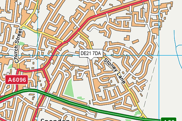 DE21 7DA map - OS VectorMap District (Ordnance Survey)