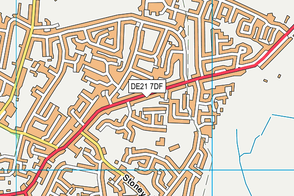 DE21 7DF map - OS VectorMap District (Ordnance Survey)